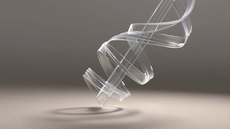 abstract transparent spiral ribbon