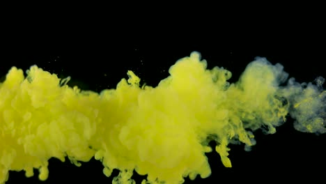 yellow paint in water