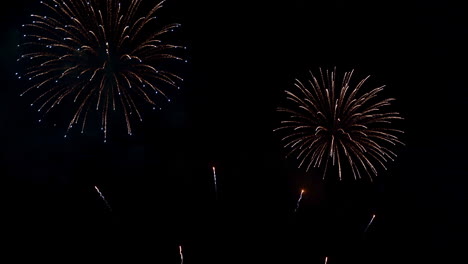 colorful firework display at night on sky background