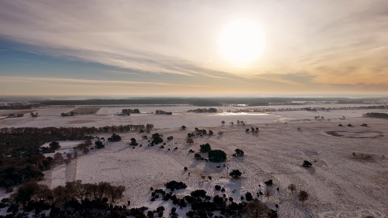 Luchtfoto van winterlandschap