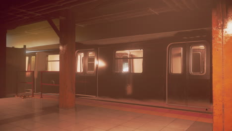 empty subway station at night