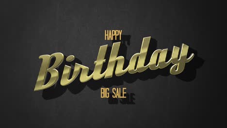 black and gold birthday greeting happy birthday big sale