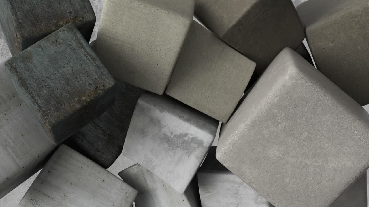 cubos de hormigón abstractos