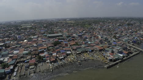 philippines urban slum aerial view
