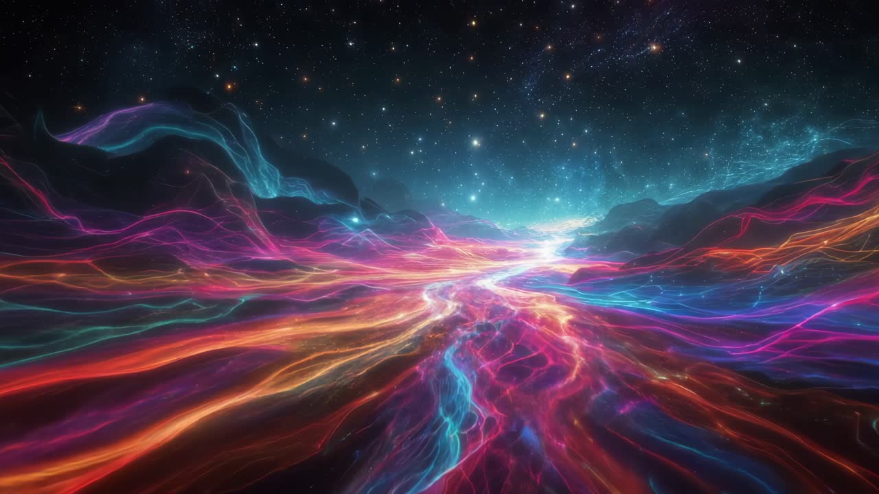 paisaje cósmico abstracto