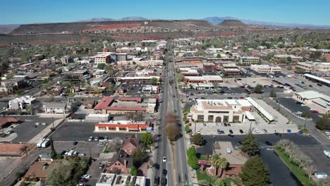 aerial view of downtown st