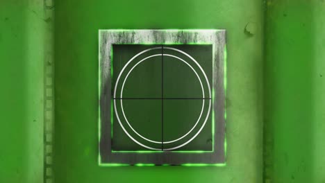 Animation-of-scope-scanning-on-green-background