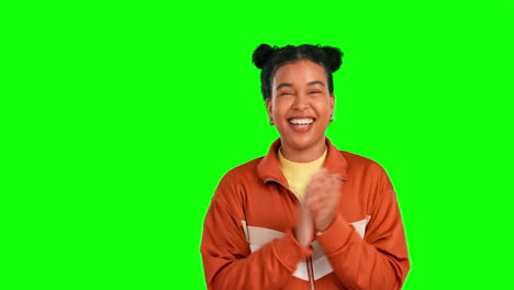 Green-screen-face,-applause