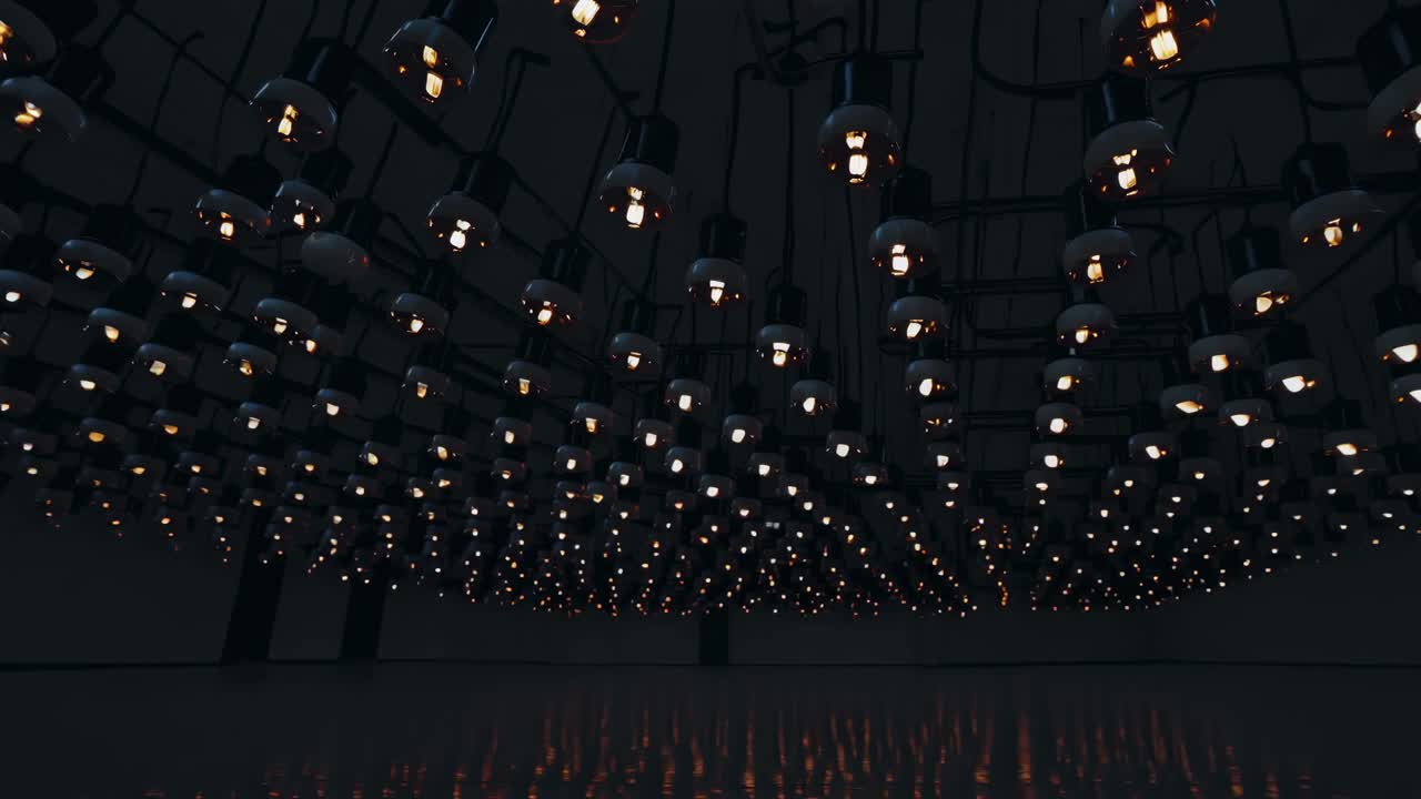 추상적인 조명 설치