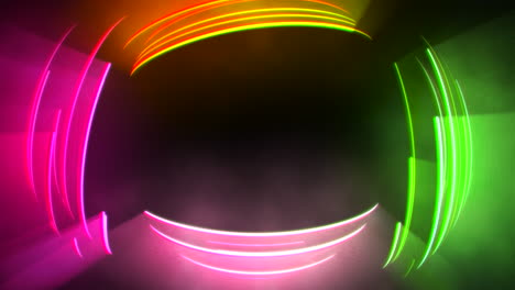 motion colorful neon lines with abstract background 41