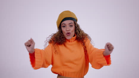 dancing, woman and studio for fashion