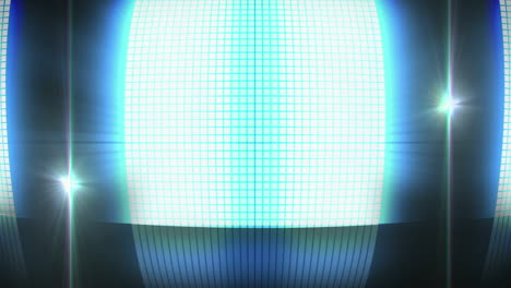 animación de la luz brillante azul rebotante del altavoz de sonido sobre un fondo negro