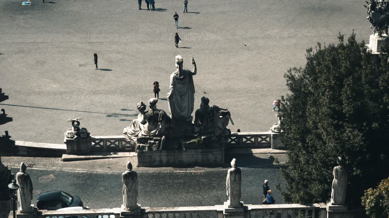 View of Piazza del Popolo from Pincio in Rome