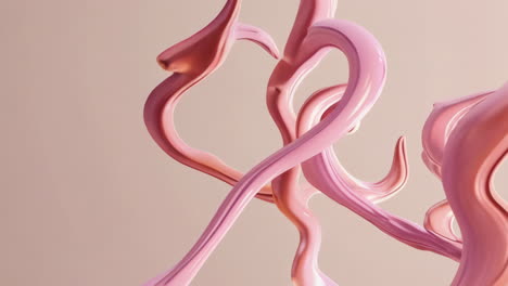 abstract pink and orange liquid paint design