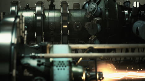 industrial machine showcasing intricate design and dynamic movement in action