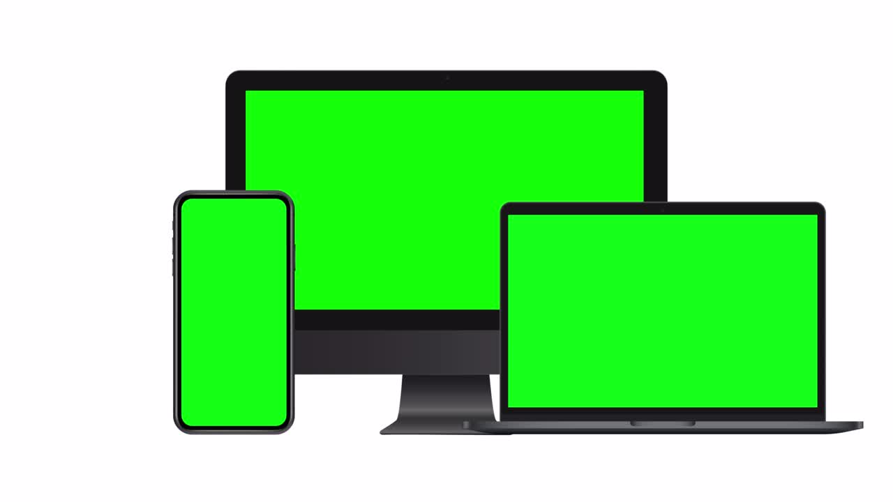 비어있는 화면을 가진 현실적인 기기