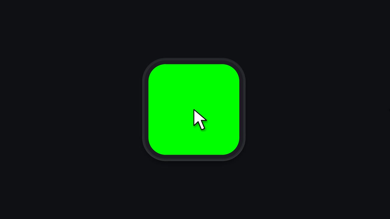 Computer Mouse Cursor Clicking on Green App Icon