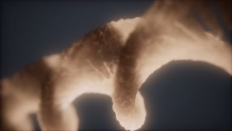 loop double helical structure of dna strand close-up animation