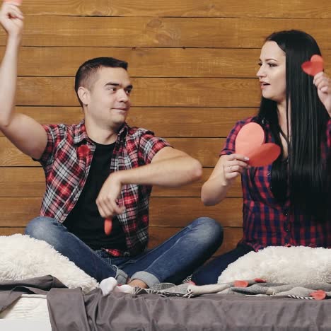 Portrait of happy young family