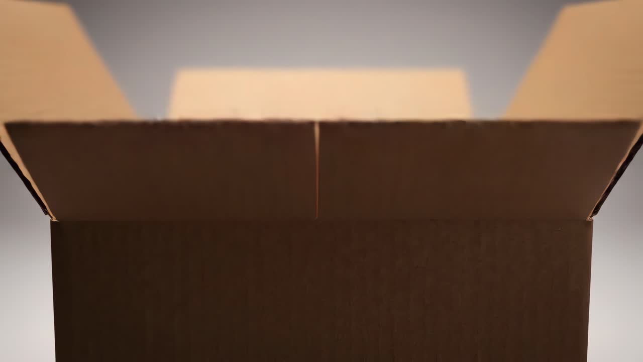 Paint Splashes in a Cardboard Box