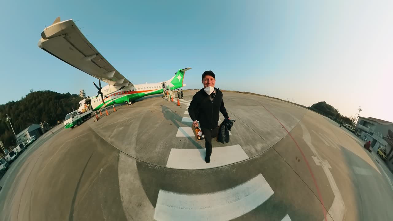 Passengers disembarking from Nepal Airlines flight at airport