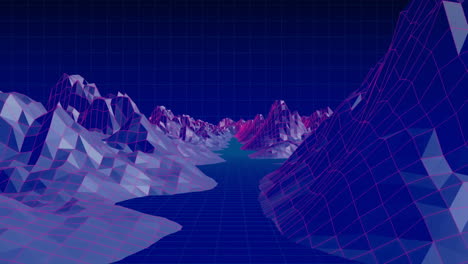 digitally generated video of mountain