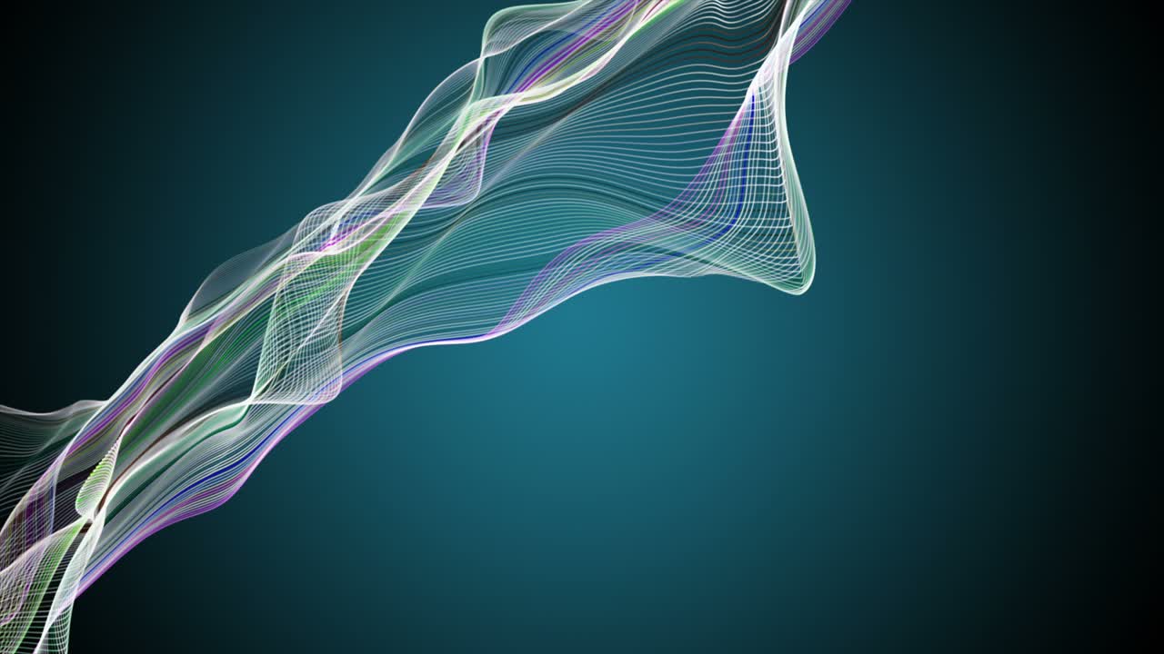 animación fantástica con objeto de onda de partículas en cámara lenta y espacio para texto, 4096x2304 bucle 4k