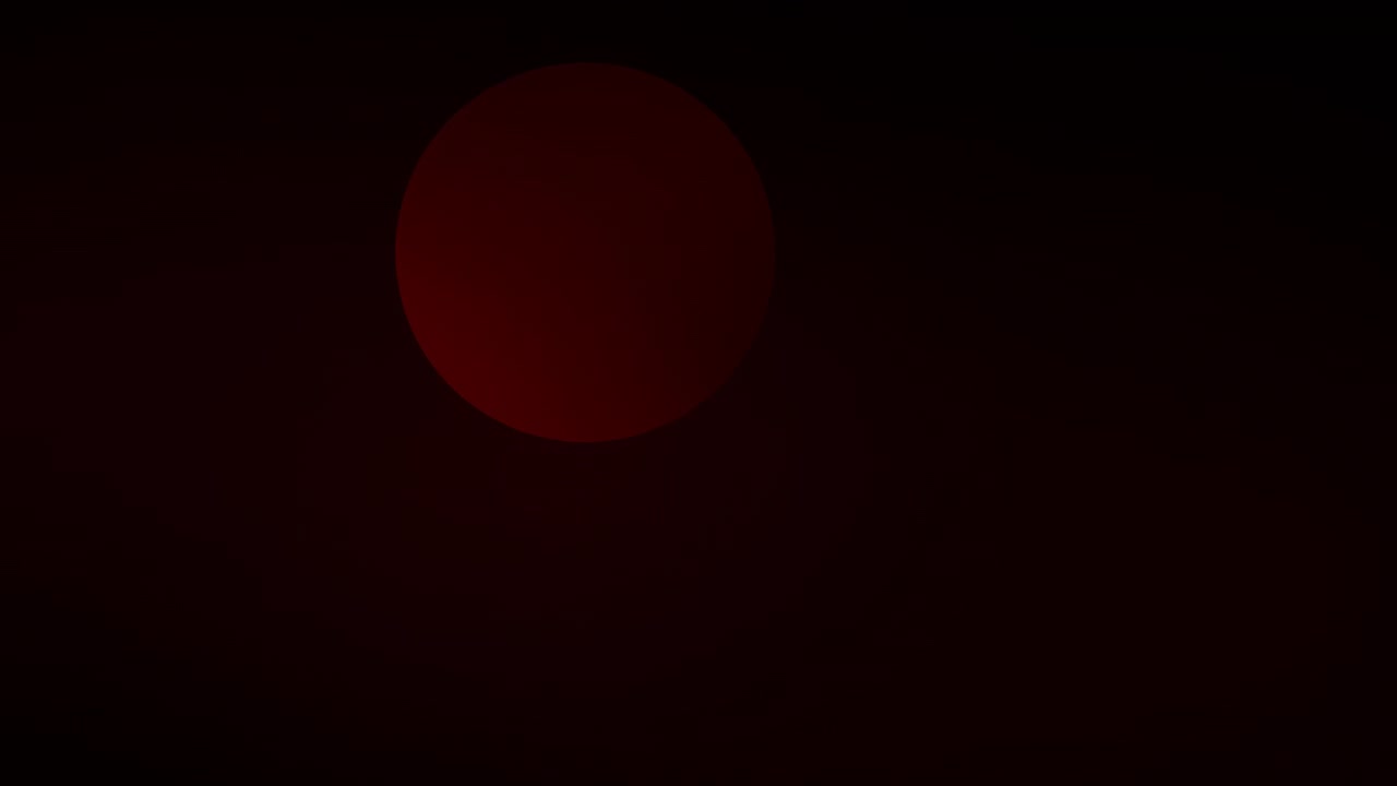 Abstract Red Circle Moving Across Dark Background