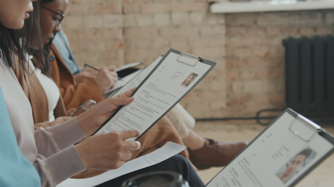 Job Applicants Filling Forms