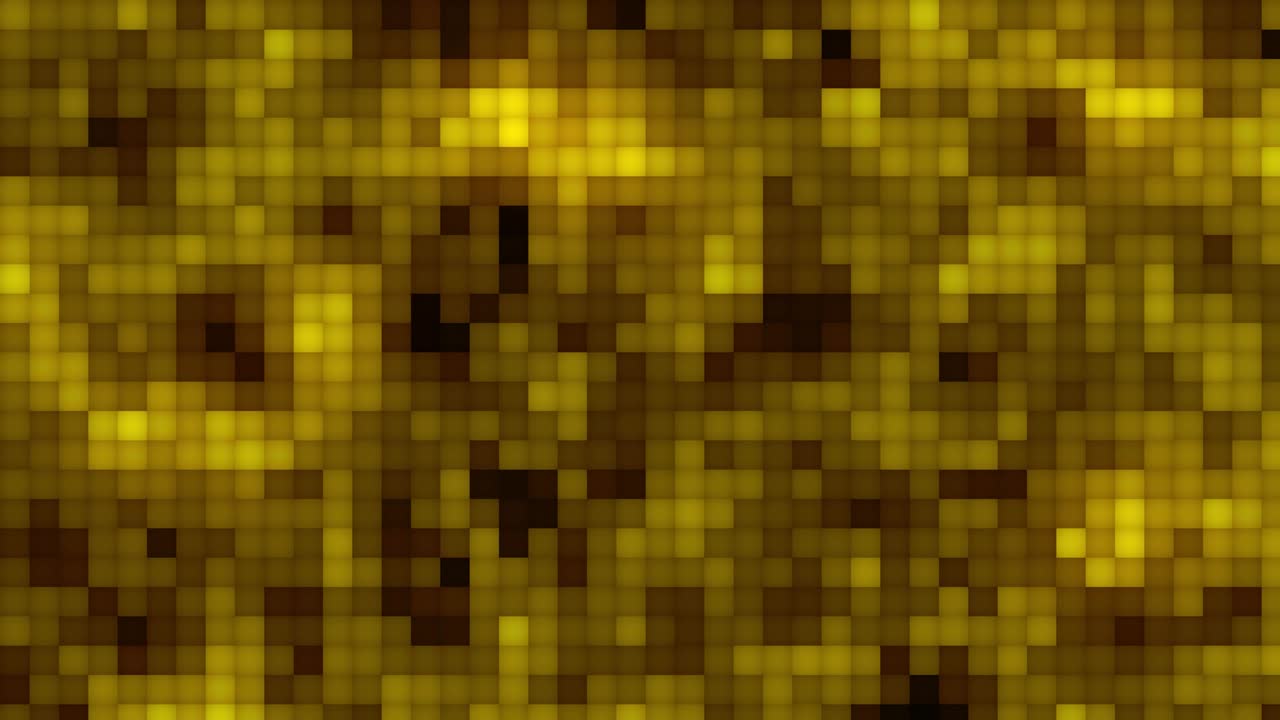 azulejos pixelados marrones futuristas mosaico. fondo de bloque de píxeles. tecnología cuadrados movimiento con luz de brillo dinámico. fondo de bucle sin costuras abstracto