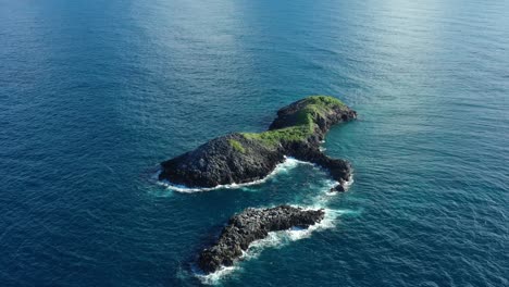 Deserted-islet-near-Hermitano-beach,-Samana-in-Dominican-Republic