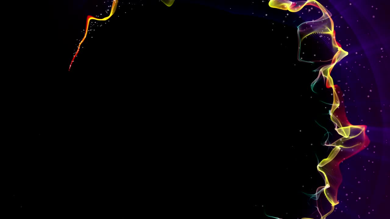 las partículas mágicas anillo fondo abstracto, animación, renderización, bucle