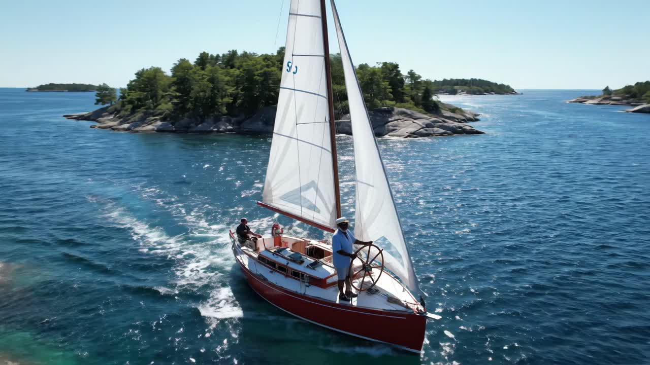 Sailboat sailing on the sea