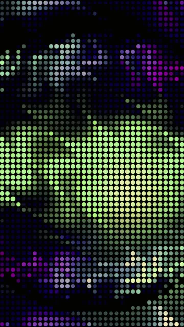 Dynamic Abstract Dot Pattern with Green and Purple Colors