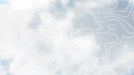 Animation-of-moving-lines-over-cloudy-sky