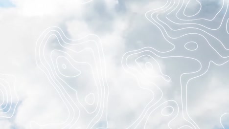 animation of moving lines over cloudy sky