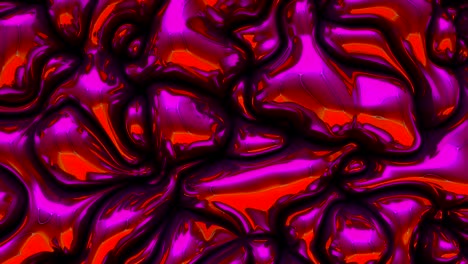 fondo holográfico abstracto en bucle 3d. superficie ondulada con ondas y burbujas. textura vibrante de moda, textil de moda, diseño gráfico, textura metálica animada.