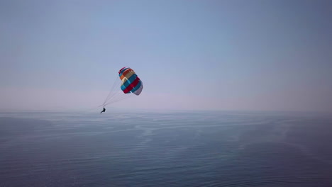 aerial view of parasailing