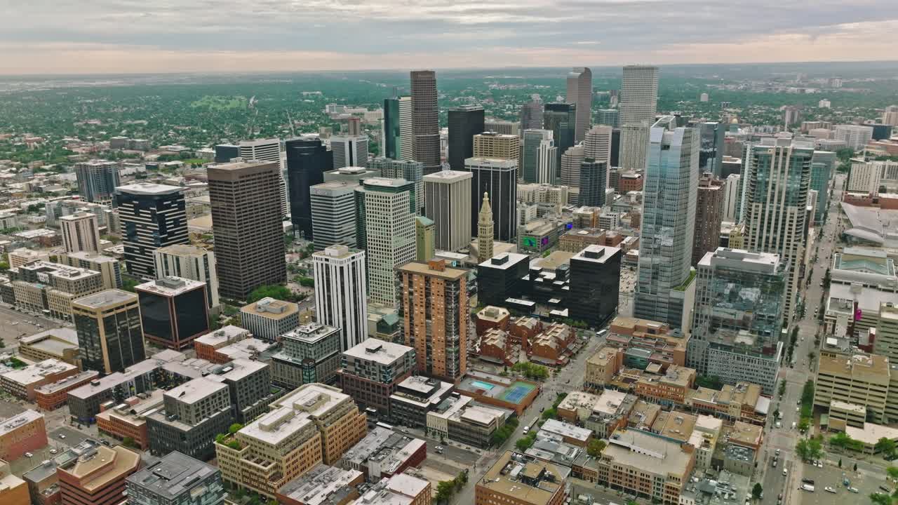 Denver Colorado CO Downtown Skyline Aerial