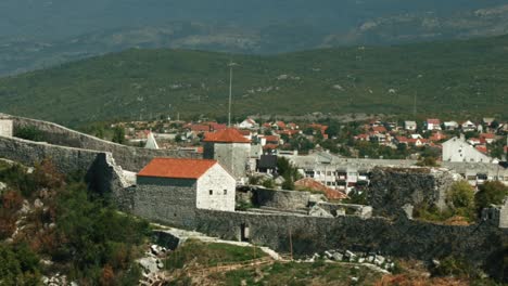 ancient fortress with village view