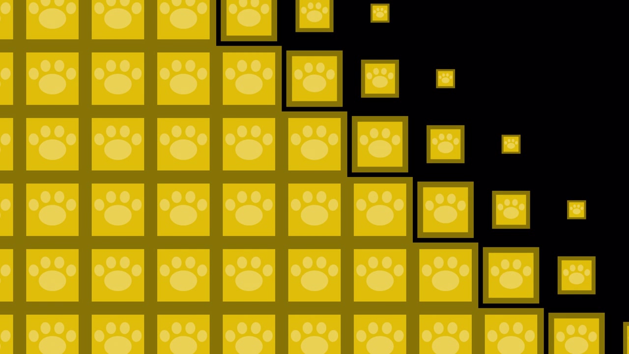 Yellow Paw Print Pattern