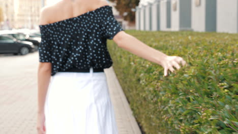 woman walking on the street