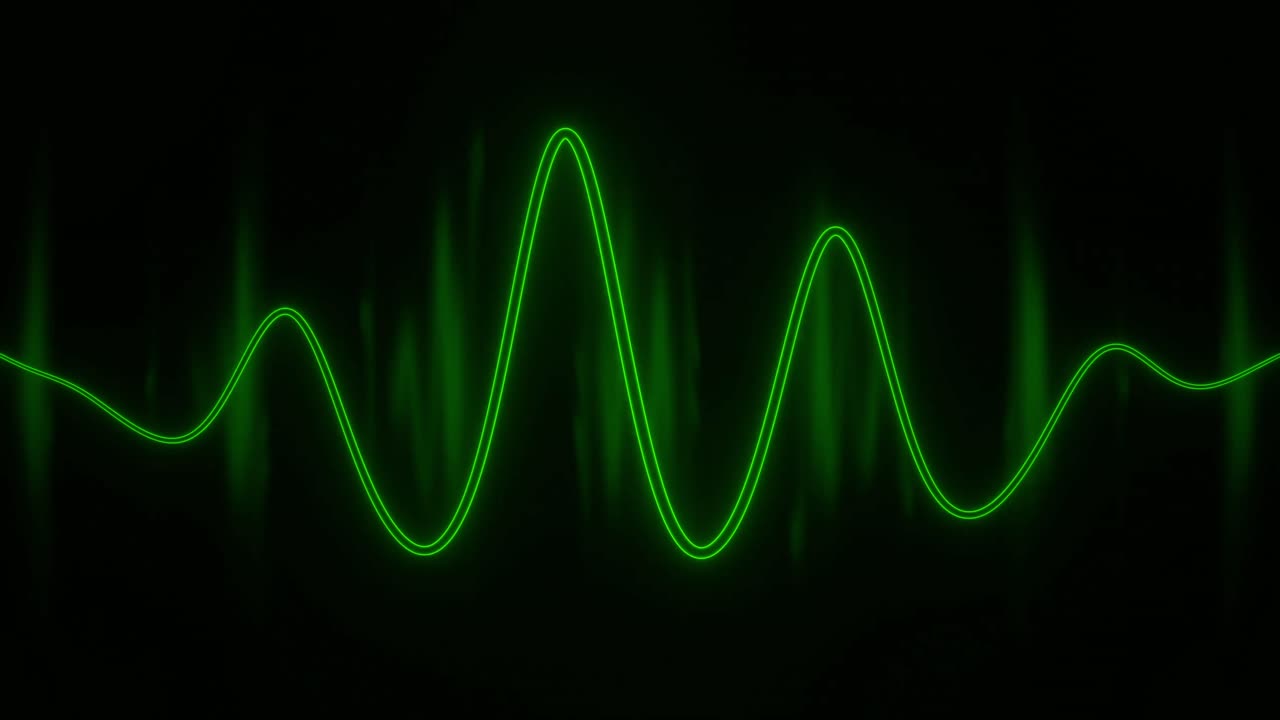 Abstract Green Waveform Background