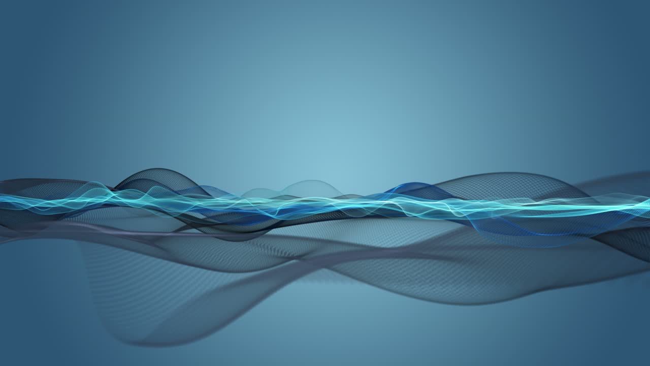 천천히 움직이는 입자 파동 물체와 함께 환상적인 애니메이션, 4096x2304 루프 4k