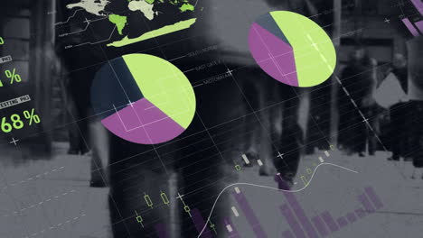 Animación-Del-Procesamiento-De-Datos-Estadísticos-Contra-Personas-Que-Caminan-Por-La-Calle