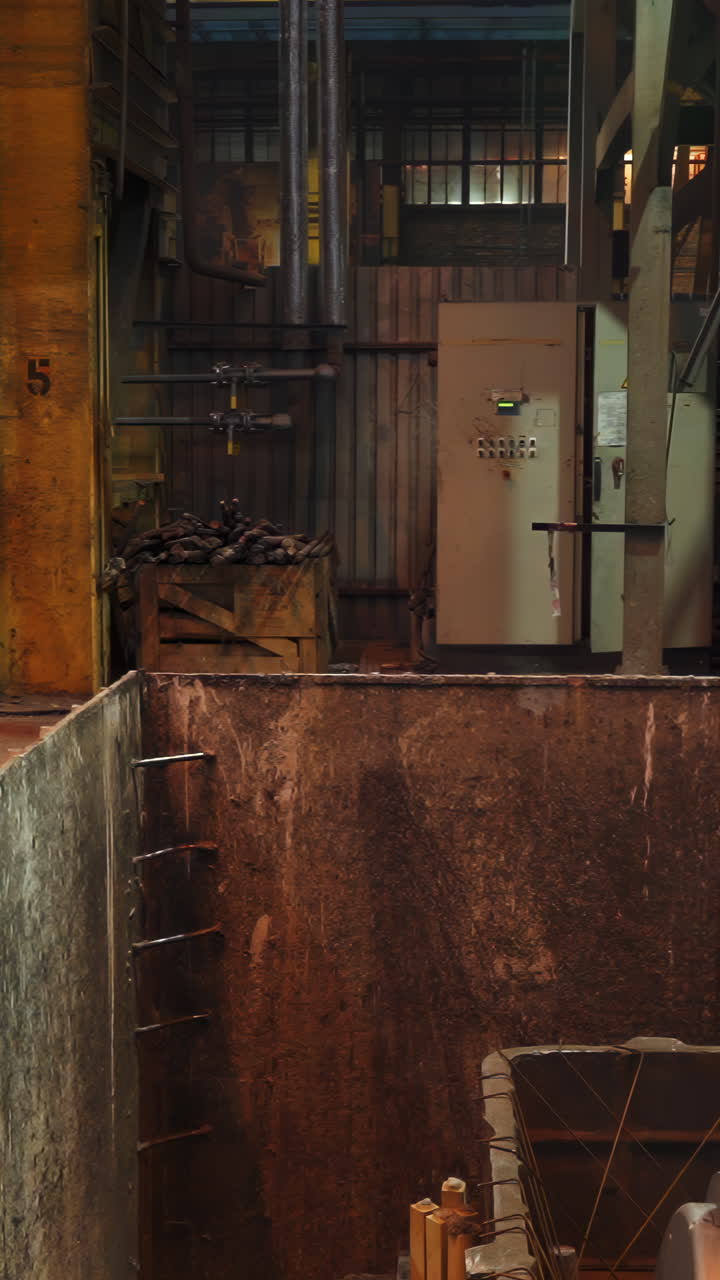 Interior View of a Heavy Industrial Factory