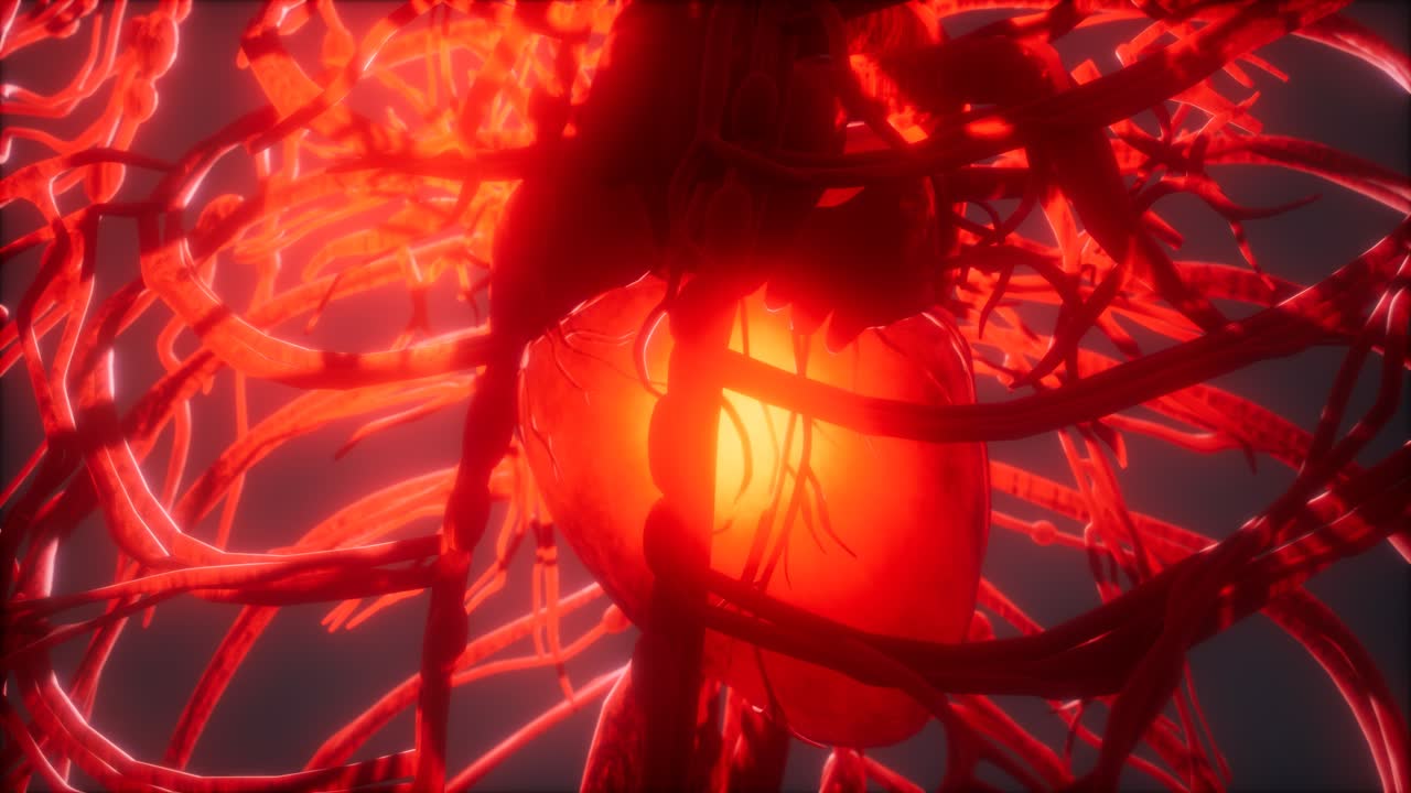 sistema de vasos sanguíneos y corazón