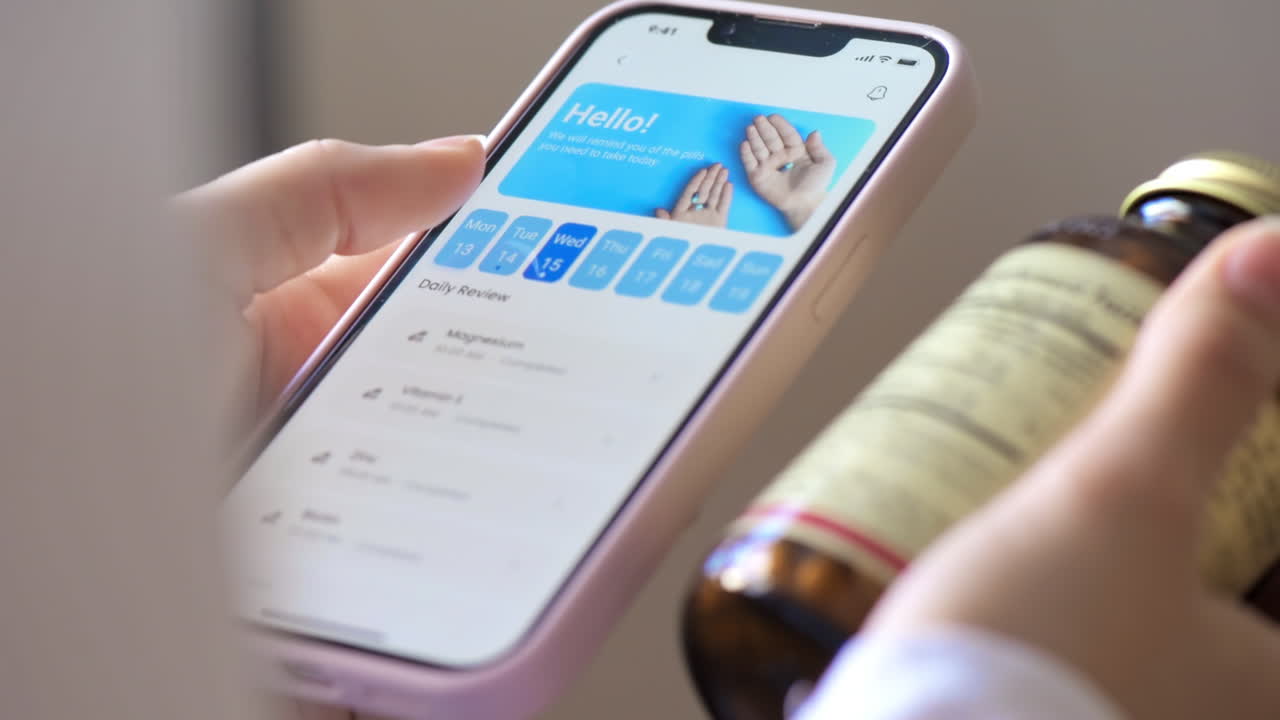 Smartphone app for medicine reminders