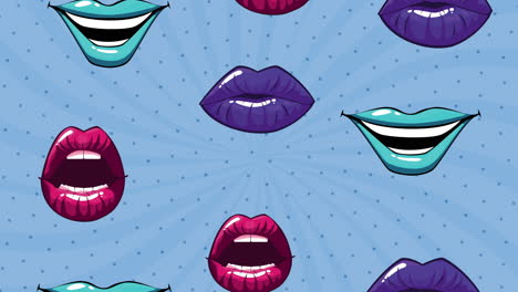 pop art lips pattern