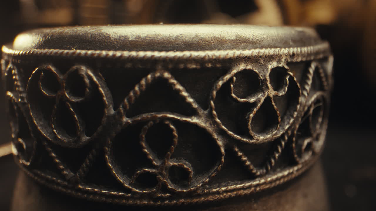 Ornamental Detail of a Metal Vessel